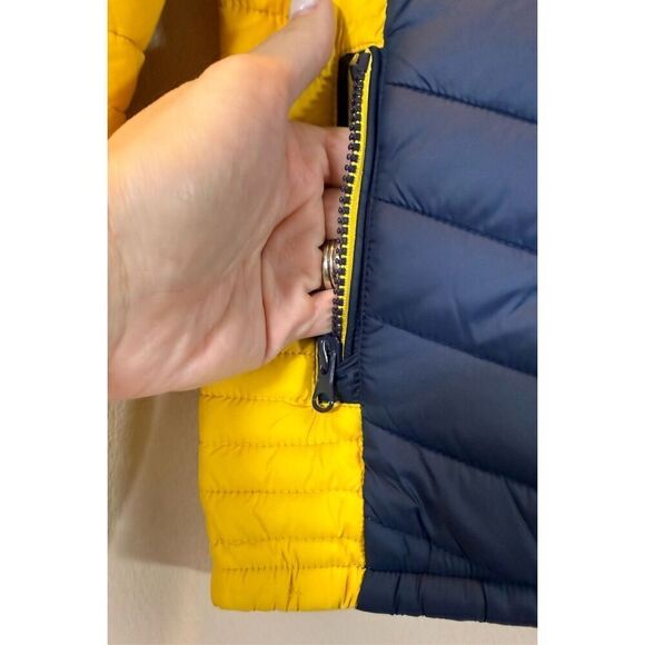 Save The Duck Colorblock Lightweight Insulated Puffer Youth Jacket Coat Size 14 - Picture 2 of 14